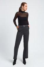 Charger le modèle 3D dans le visionneur de galerie, PANTALON DROIT FEMME CAPUCINE ANTHRACITE