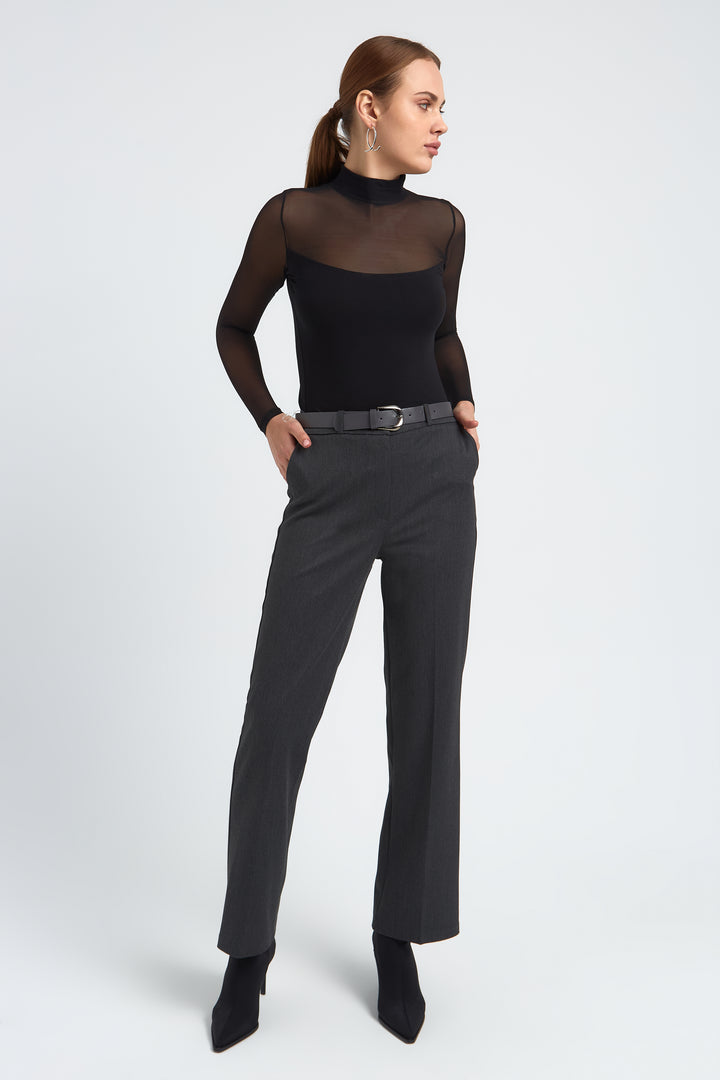 PANTALON DROIT FEMME CAPUCINE ANTHRACITE