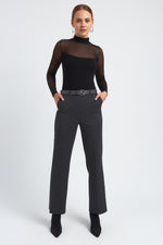 Charger le modèle 3D dans le visionneur de galerie, PANTALON DROIT FEMME CAPUCINE ANTHRACITE