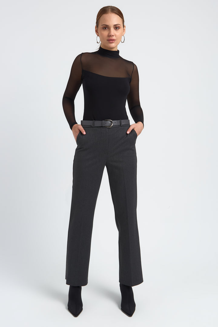 PANTALON DROIT FEMME CAPUCINE ANTHRACITE