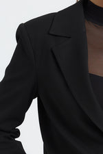 Charger le modèle 3D dans le visionneur de galerie, VESTE COURTE FEMME CAPUCINE NOIR