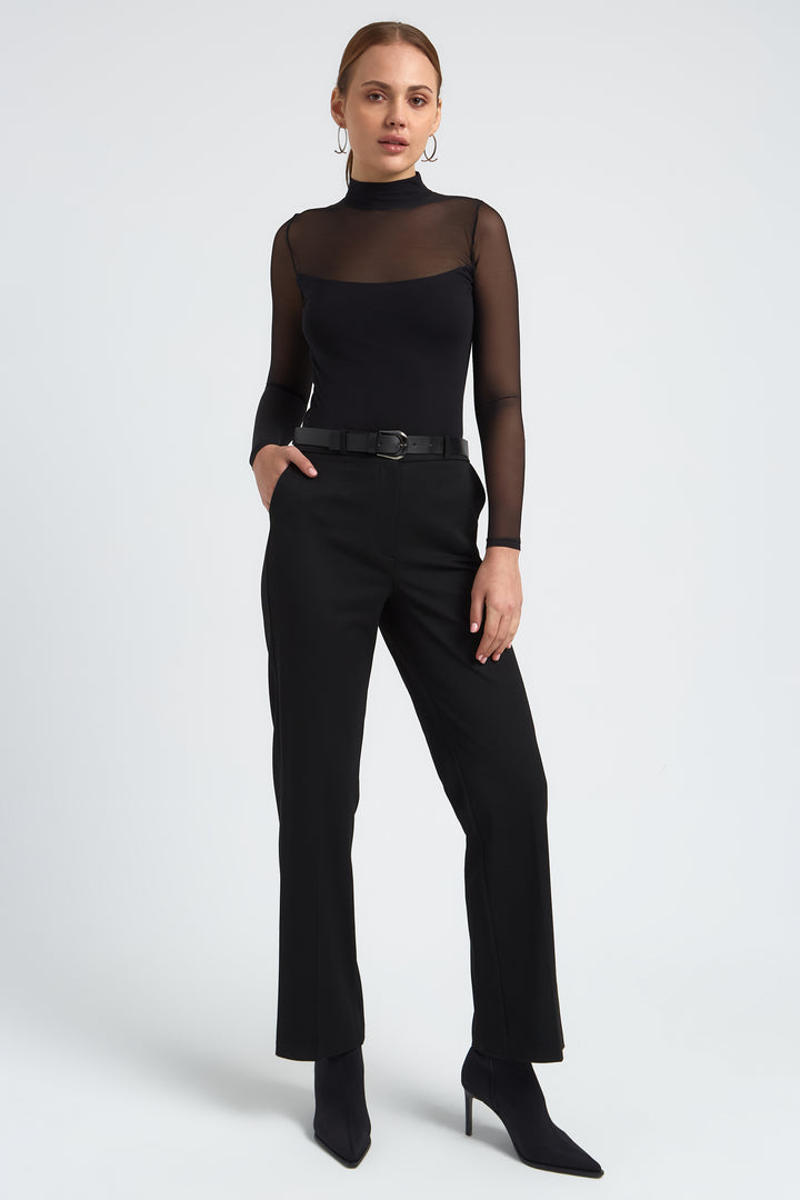 PANTALON DROIT FEMME CAPUCINE NOIR
