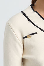 Charger le modèle 3D dans le visionneur de galerie, GILET FEMME MODE LILY CREME/NOIR