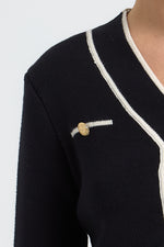 Charger le modèle 3D dans le visionneur de galerie, GILET FEMME MODE LILY NOIR/ECRU