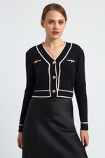Charger le modèle 3D dans le visionneur de galerie, GILET FEMME MODE LILY NOIR/ECRU