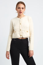 Charger le modèle 3D dans le visionneur de galerie, GILET FEMME BOUCLETTE MAYA CREME