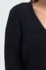 Charger le modèle 3D dans le visionneur de galerie, GILET FEMME DOUCEUR FLEUR NOIR