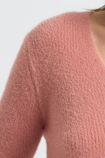 Charger le modèle 3D dans le visionneur de galerie, GILET FEMME DOUCEUR FLEUR BOIS DE ROSE