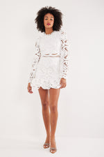 Charger le modèle 3D dans le visionneur de galerie, ROBE DONATELLA BLANC