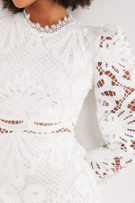 Charger le modèle 3D dans le visionneur de galerie, ROBE DONATELLA BLANC