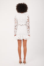 Charger le modèle 3D dans le visionneur de galerie, ROBE DONATELLA BLANC