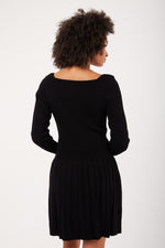 Charger le modèle 3D dans le visionneur de galerie, ROBE MAILLE BLOOM NOIR