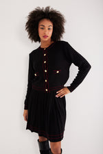 Charger le modèle 3D dans le visionneur de galerie, ENSEMBLE MAILLE FEMME MODE LISERETTE