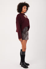 Charger le modèle 3D dans le visionneur de galerie, PULL FEMME DIAMONDS BORDEAUX