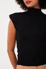 Charger le modèle 3D dans le visionneur de galerie, TOP MAILLE FEMME JACKIE NOIR