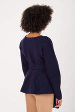 Charger le modèle 3D dans le visionneur de galerie, PULL FEMME CLASSCOEUR NAVY