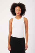 Charger le modèle 3D dans le visionneur de galerie, T-SHIRT SANS MANCHES FEMME MODE VOILA ECRU