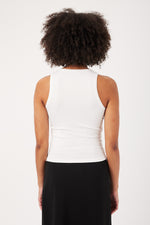 Charger le modèle 3D dans le visionneur de galerie, T-SHIRT SANS MANCHES FEMME MODE VOILA ECRU