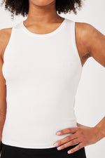 Charger le modèle 3D dans le visionneur de galerie, T-SHIRT SANS MANCHES FEMME MODE VOILA ECRU