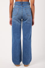 Charger le modèle 3D dans le visionneur de galerie, JEANS DROIT FEMME MODE CLASSIJEAN BLUEJEAN