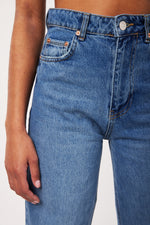 Charger le modèle 3D dans le visionneur de galerie, JEANS DROIT FEMME MODE CLASSIJEAN BLUEJEAN