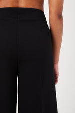 Charger le modèle 3D dans le visionneur de galerie, PANTALON DROIT LARGE FEMME SANTURA NOIR