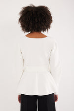 Charger le modèle 3D dans le visionneur de galerie, PULL FEMME CLASSCOEUR CREME