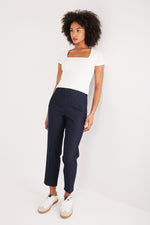 Charger le modèle 3D dans le visionneur de galerie, TOP FEMME COL CARRE CARIOKA BLANC