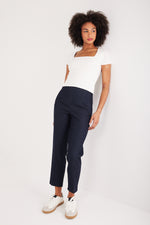 Charger le modèle 3D dans le visionneur de galerie, TOP FEMME COL CARRE CARIOKA BLANC