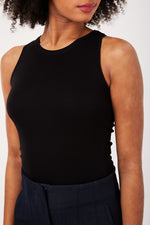 Charger le modèle 3D dans le visionneur de galerie, T-SHIRT SANS MANCHES FEMME MODE VOILA NOIR