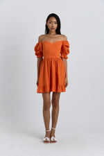 Charger le modèle 3D dans le visionneur de galerie, ROBE COEUR ELIOR ORANGE