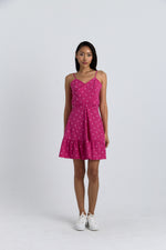 Charger le modèle 3D dans le visionneur de galerie, ROBE A POIS ELAYA SHOKING PINK