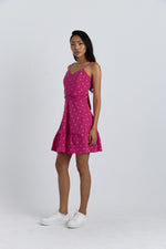 Charger le modèle 3D dans le visionneur de galerie, ROBE A POIS ELAYA SHOKING PINK