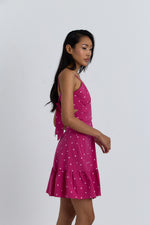 Charger le modèle 3D dans le visionneur de galerie, ROBE A POIS ELAYA SHOKING PINK
