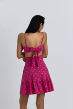 Charger le modèle 3D dans le visionneur de galerie, ROBE A POIS ELAYA SHOKING PINK