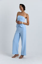 Charger le modèle 3D dans le visionneur de galerie, ENSEMBLE PANTALON ET BUSTIER AVELINE BABY BLUE