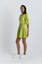 Charger le modèle 3D dans le visionneur de galerie, ENSEMBLE CACHE COEUR ET SHORT LIVA VERT PISTACHE