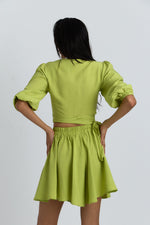 Charger le modèle 3D dans le visionneur de galerie, ENSEMBLE CACHE COEUR ET SHORT LIVA VERT PISTACHE