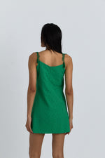 Charger le modèle 3D dans le visionneur de galerie, ROBE BRODERIE ANGLAISE AUBELA VERT MENTHE