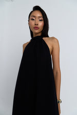 Charger le modèle 3D dans le visionneur de galerie, ROBE LONGUE ISALYA NOIR