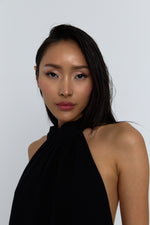 Charger le modèle 3D dans le visionneur de galerie, ROBE LONGUE ISALYA NOIR