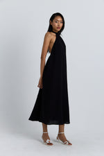 Charger le modèle 3D dans le visionneur de galerie, ROBE LONGUE ISALYA NOIR