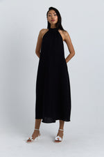 Charger le modèle 3D dans le visionneur de galerie, ROBE LONGUE ISALYA NOIR