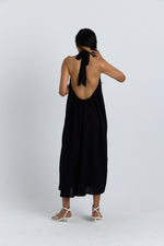 Charger le modèle 3D dans le visionneur de galerie, ROBE LONGUE ISALYA NOIR