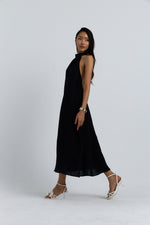 Charger le modèle 3D dans le visionneur de galerie, ROBE LONGUE ISALYA NOIR