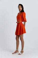 Charger le modèle 3D dans le visionneur de galerie, ENSEMBLE CACHE COEUR ET SHORT LIVA ORANGE