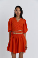 Charger le modèle 3D dans le visionneur de galerie, ENSEMBLE CACHE COEUR ET SHORT LIVA ORANGE