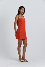 Charger le modèle 3D dans le visionneur de galerie, ROBE BRODERIE ANGLAISE AUBELA ORANGE