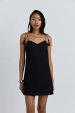 Charger le modèle 3D dans le visionneur de galerie, ROBE BRODERIE ANGLAISE AUBELA NOIR