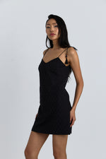 Charger le modèle 3D dans le visionneur de galerie, ROBE BRODERIE ANGLAISE AUBELA NOIR